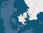 Karta över Europaspåret mellan Landskrona och Köpenhamn.