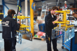 Arbetare på fabrik
