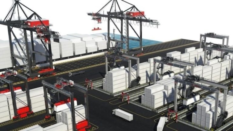 Konecranes automatiserar sina portalkranar som används för hantering på containergårdarna. Konecranes automatiserar sina portalkranar som används för hantering på containergårdarna.