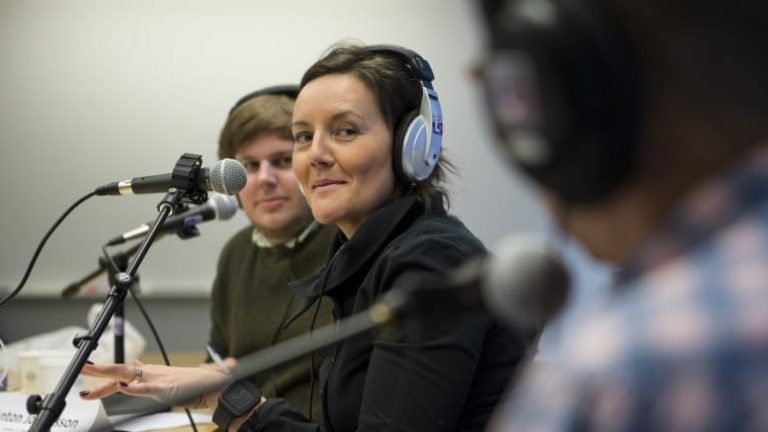 Anton Johansson, Sara Ihrlund och Arne Andersson var gäster när Logistikpodden och Transportnytt genomförde sitt första samarbete.