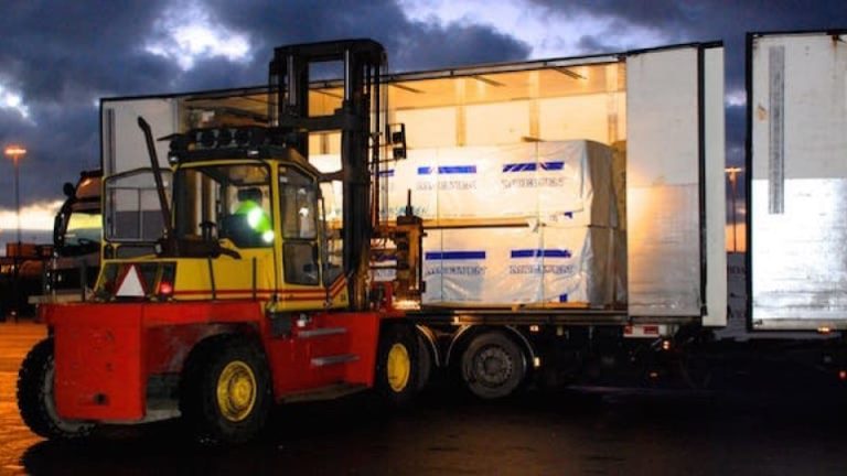 Gävleåkeriet Sören Thyr AB driver den nya virkesterminalen i Göteborgs hamn.