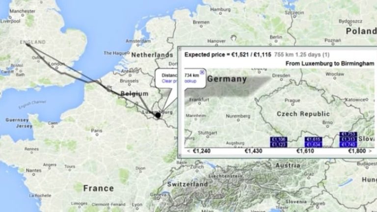 Transportköpare kan logga in i Transportex system och ställa en prisfråga om en bestämd transport.