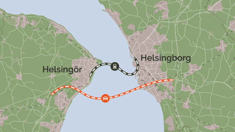 HH-förbindelsen är tänkt att gå mellan Helsingborg och Helsingör
