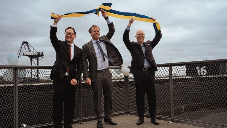 Invigning av ny linje till Norvik