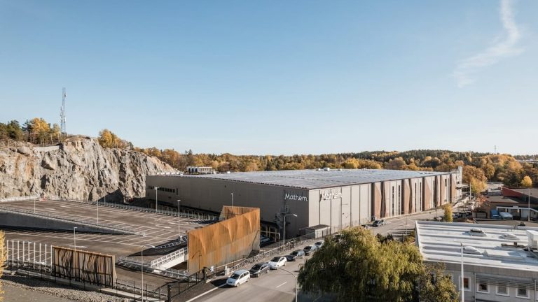 Flygfoto av lagerbyggnad