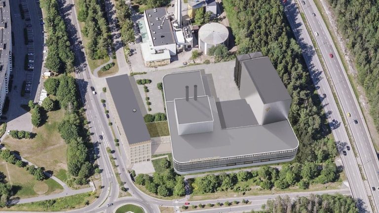 Illustration av Arvid Nordquists nya höglager och rosteri i Järfälla. Illustration av Arvid Nordquists nya höglager och rosteri i Järfälla.