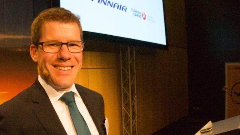 Alexander Kohnen, Lufthansa, var ordförande på konferensen Nordic Air Cargo Symposium.