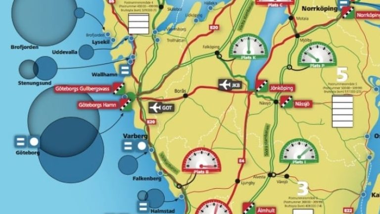 Logistikkartan följde med Transportnytt 7-2017. Logistikkartan följde med Transportnytt 7-2017.