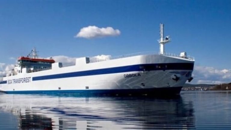 Obbola är ett av SCA Logistics tre roro-fartyg som börjar anlöpa Oxelösund.