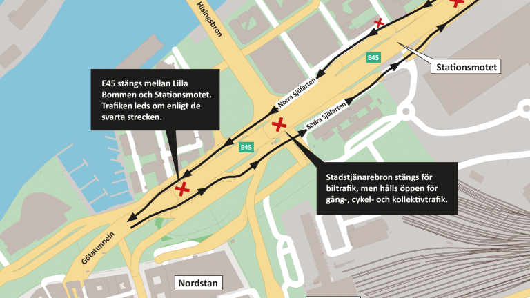Karta: Trafik Göteborg