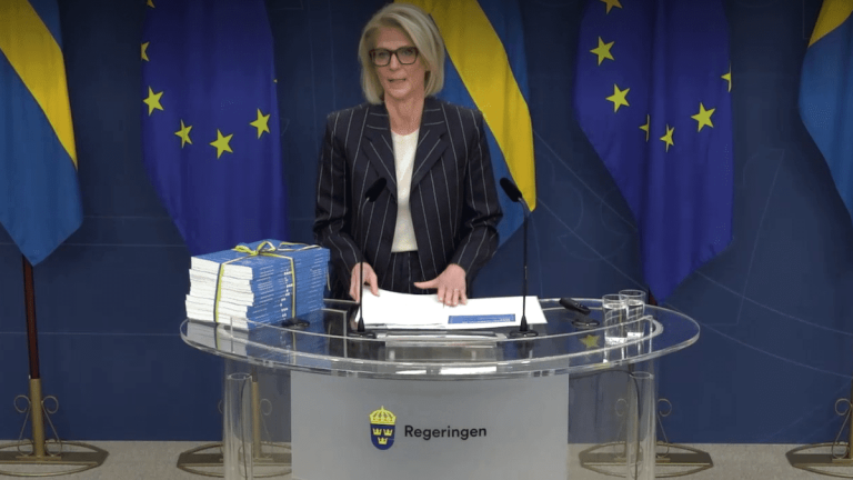 Finansminister Elisabeth Svantesson (M).