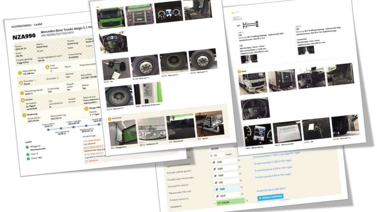 Montage av ny tjänst för köp och sälj av begagnade lastbilar