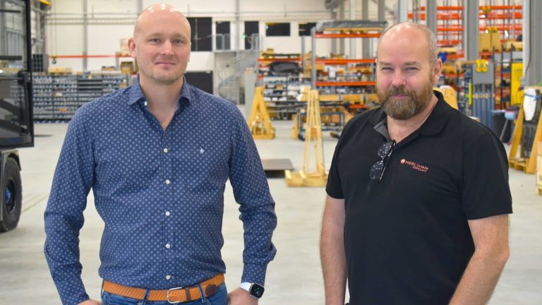 Martin Andersson och Stefan Hansson från Merlinum Forklift.