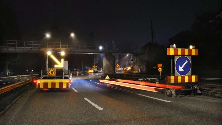 Avstängning av väg nattetid