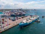 Flygbild över Helsingborgs hamn