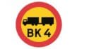 74-tonsvägarna kommer att märkas med skylten BK 4.