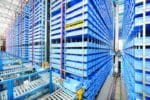 Fem lagerautomater av modellen Schäfer Miniload Crane, med 27 000 lådor, kommer att stå för en stor del av plocken vid Itellas nya e-handelsanläggning i Helsingfors – en av Europas högst automatiserade. (På bilden en annan installation av systemet.)