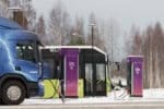 Första publika laddstationen för tunga transporter i norr har öppnat.